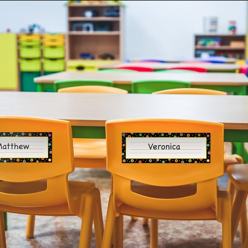 Creative Teaching Press Dots on Black Name Plates (4499), Multi/Black, 3-1/2 X 9 in - Image 3